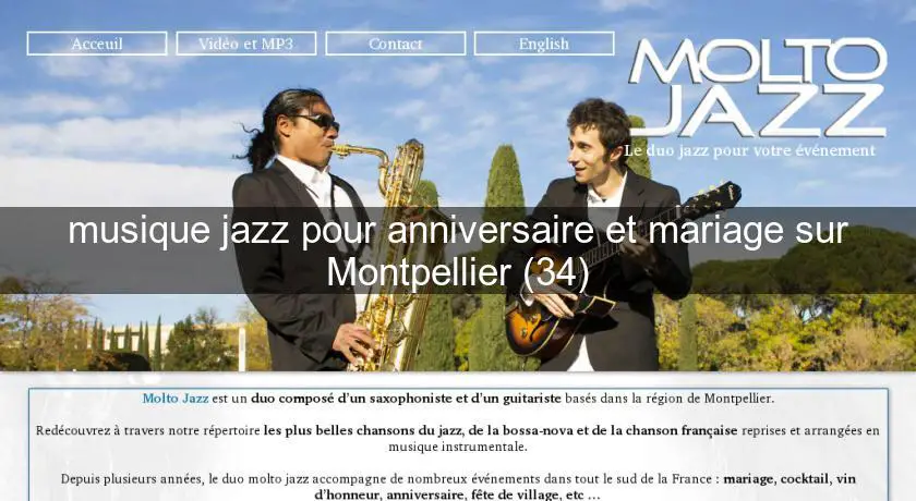 musique jazz pour anniversaire et mariage sur Montpellier (34)