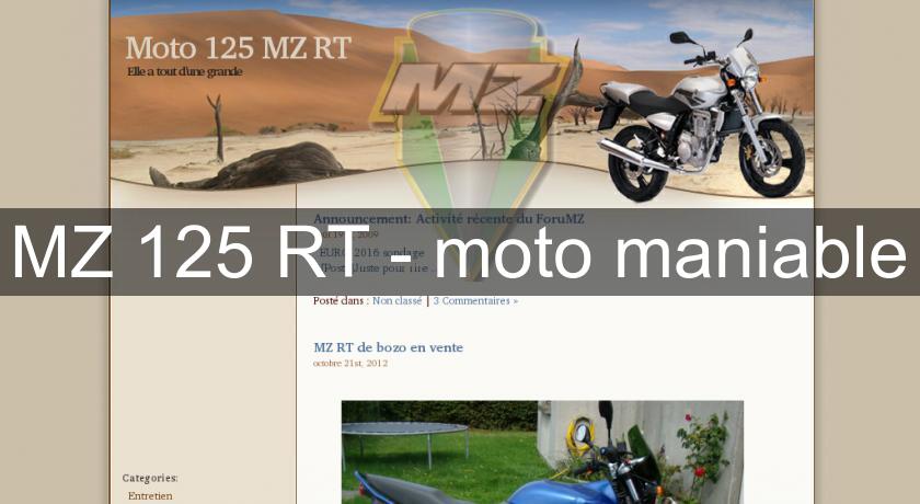 MZ 125 RT - moto maniable MZ 125 RT - moto maniable