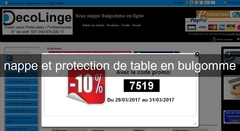 nappe et protection de table en bulgomme nappe et protection de table en bulgomme
