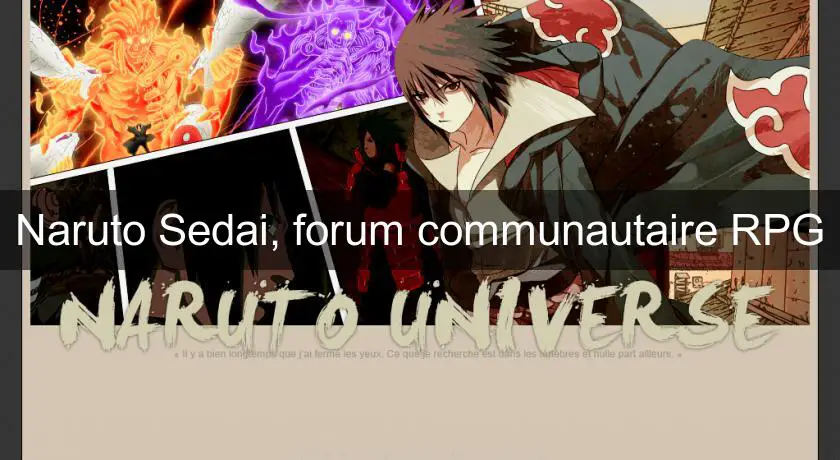 Naruto Sedai, forum communautaire RPG
