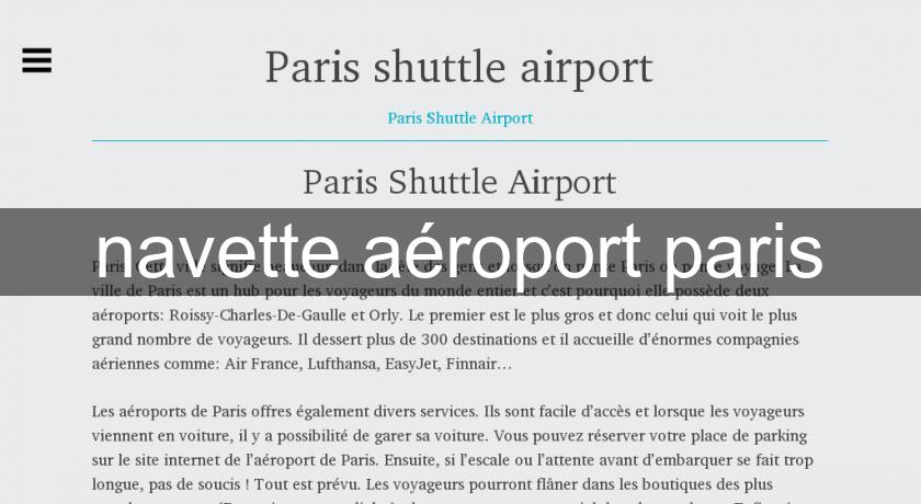 navette aéroport paris navette aéroport paris