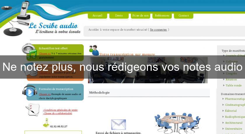 Ne notez plus, nous rédigeons vos notes audio Ne notez plus, nous rédigeons vos notes audio