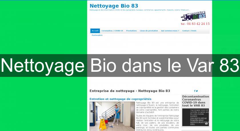 Nettoyage Bio dans le Var 83