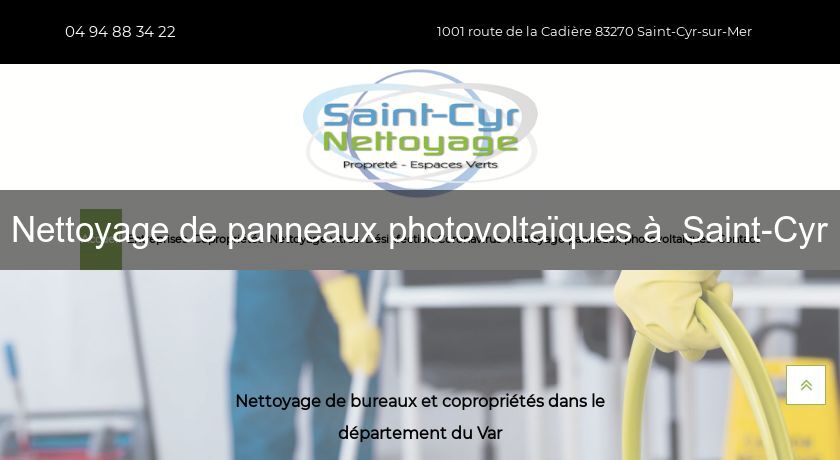 Nettoyage de panneaux photovoltaïques à  Saint-Cyr