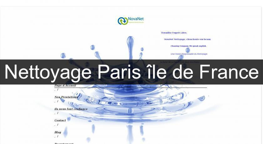 Nettoyage Paris île de France Nettoyage Paris île de France