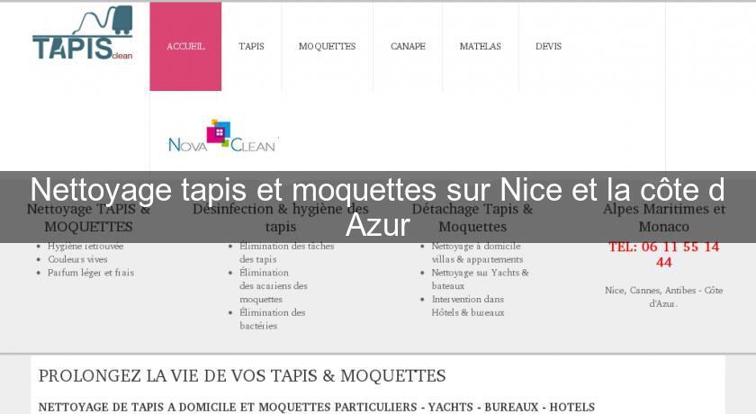 Nettoyage tapis et moquettes sur Nice et la côte d'Azur