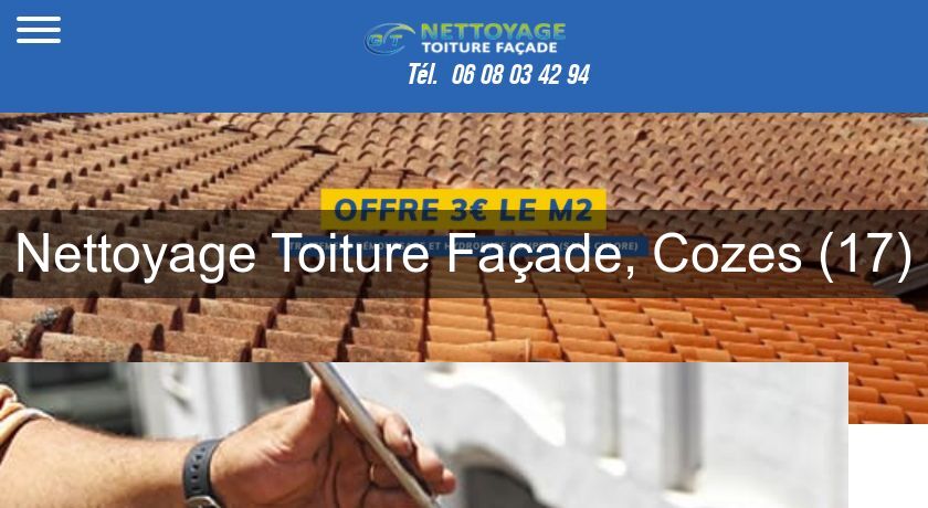 Nettoyage Toiture Façade, Cozes (17) Nettoyage Toiture Façade, Cozes (17)