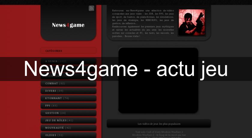 News4game - actu jeu