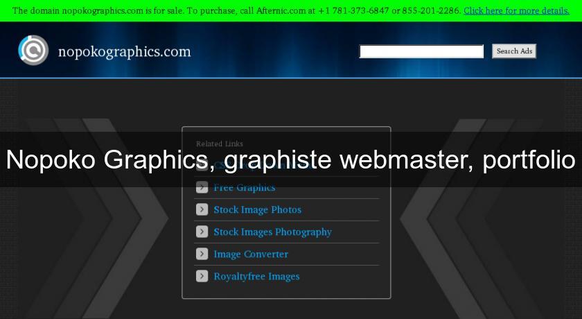 Nopoko Graphics, graphiste webmaster, portfolio