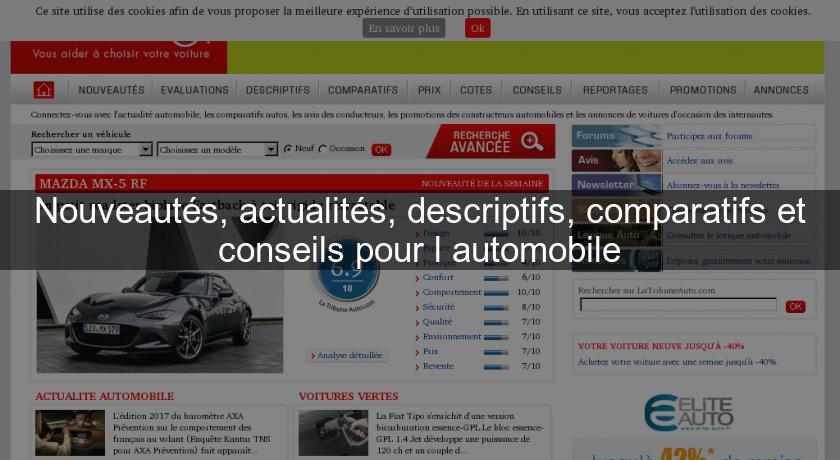 Nouveautés, actualités, descriptifs, comparatifs et conseils pour l'automobile