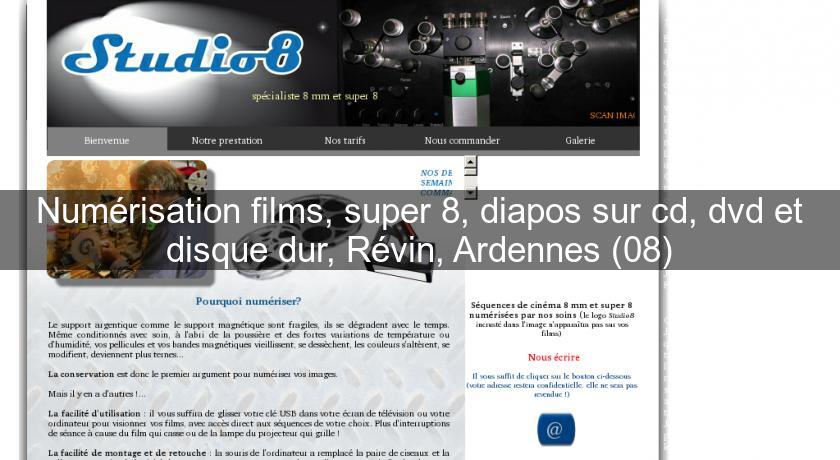 Numérisation films, super 8, diapos sur cd, dvd et disque dur, Révin, Ardennes (08)