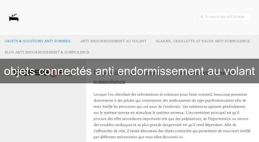 objets connectés anti endormissement au volant