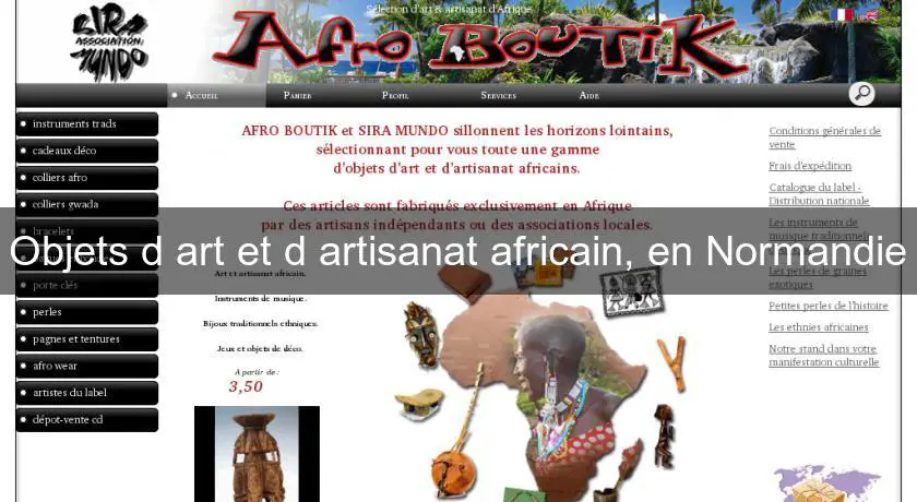 Objets d'art et d'artisanat africain, en Normandie