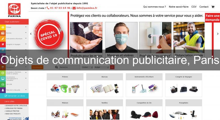 Objets de communication publicitaire, Paris