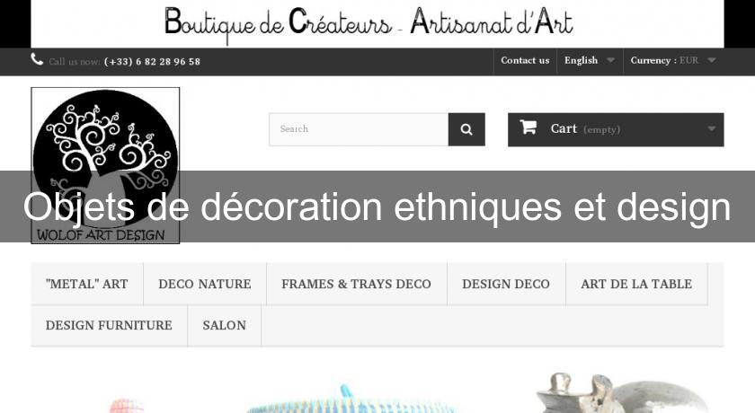 Objets de décoration ethniques et design