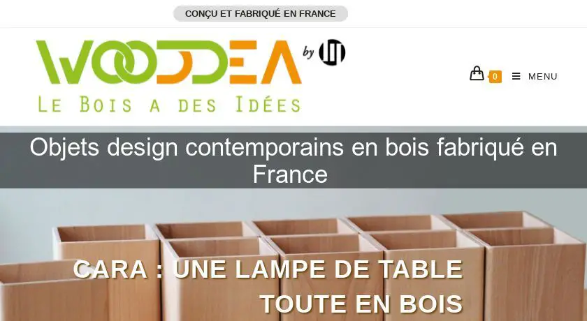 Objets design contemporains en bois fabriqué en France 