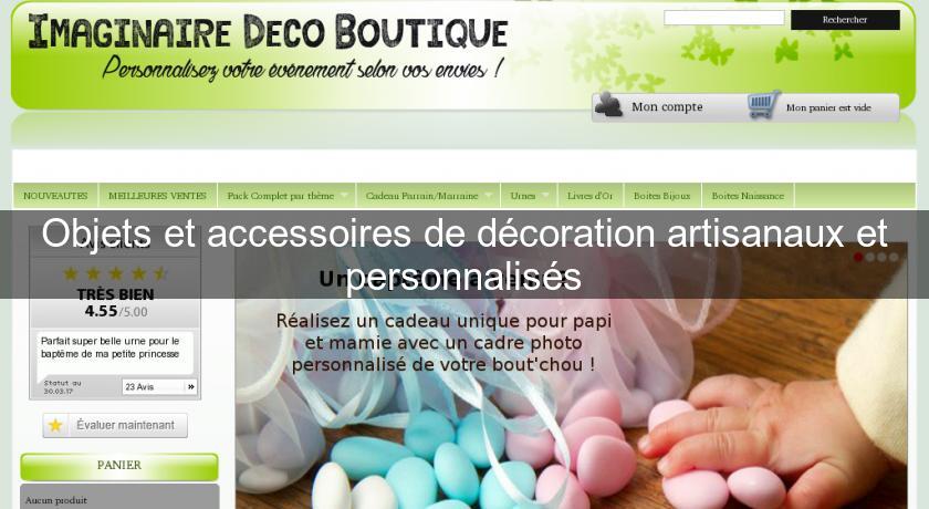 Objets et accessoires de décoration artisanaux et personnalisés