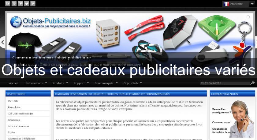 Objets et cadeaux publicitaires variés Objets et cadeaux publicitaires variés