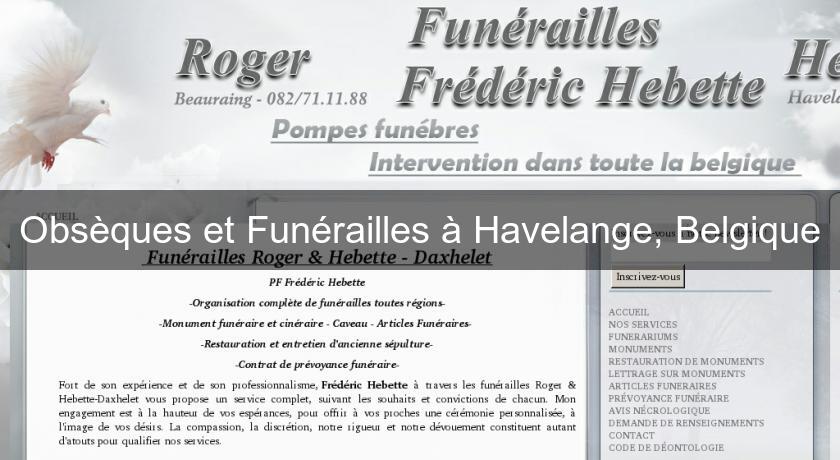 Obsèques et Funérailles à Havelange, Belgique Obsèques et Funérailles à Havelange, Belgique