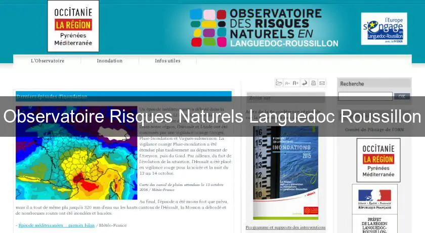 Observatoire Risques Naturels Languedoc Roussillon