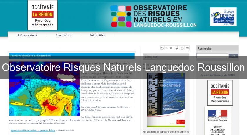 Observatoire Risques Naturels Languedoc Roussillon Observatoire Risques Naturels Languedoc Roussillon