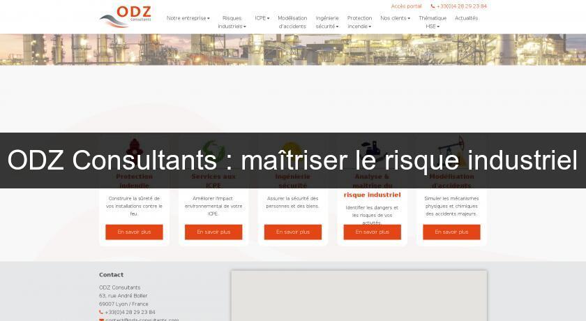 ODZ Consultants : maîtriser le risque industriel ODZ Consultants : maîtriser le risque industriel