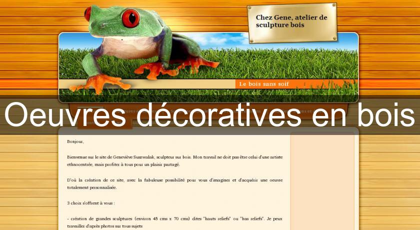 Oeuvres décoratives en bois Oeuvres décoratives en bois