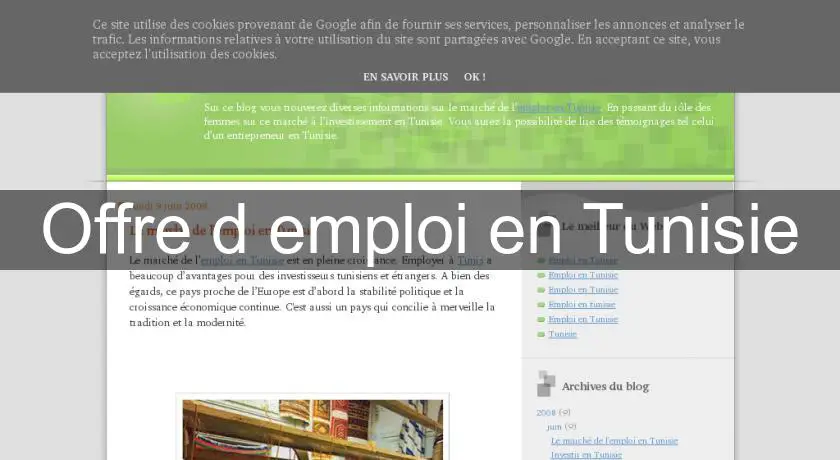Offre d'emploi en Tunisie