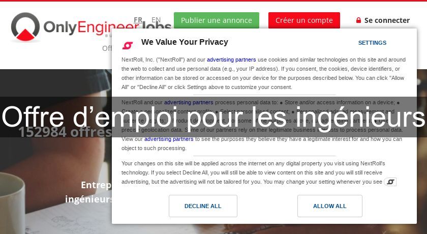 Offre d’emploi pour les ingénieurs Offre d’emploi pour les ingénieurs