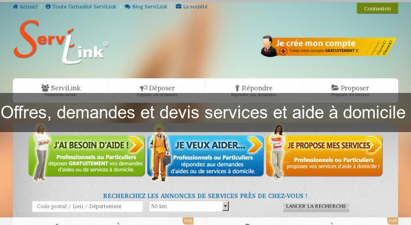 Offres, demandes et devis services et aide à domicile 