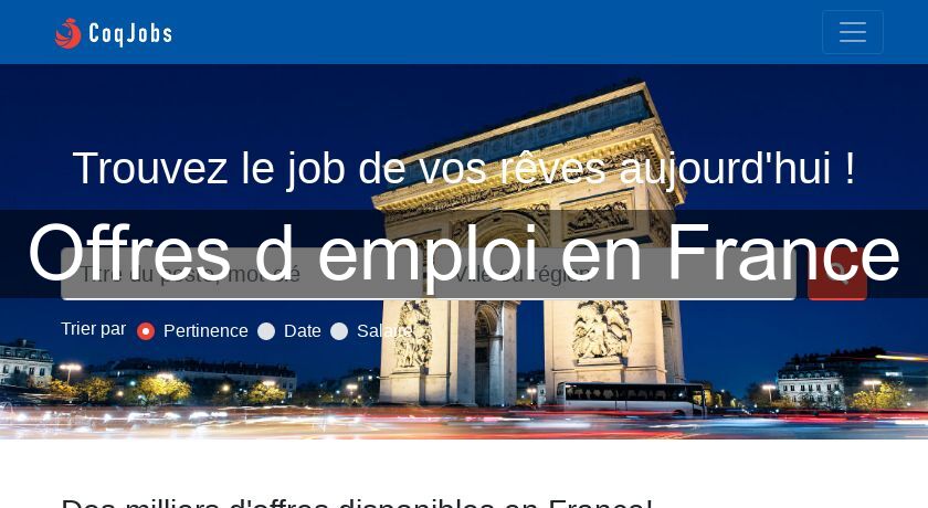 Offres d'emploi en France Offres d'emploi en France