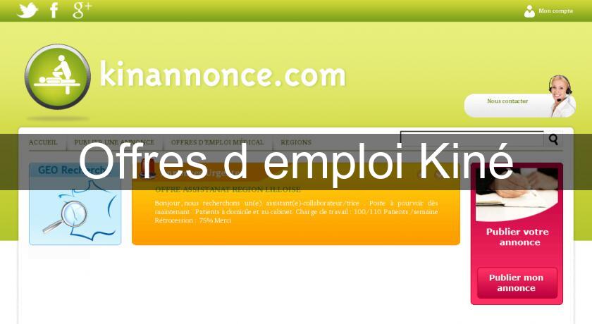 Offres d'emploi Kiné Offres d'emploi Kiné