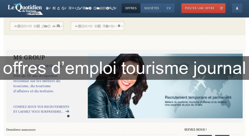 offres d’emploi tourisme journal offres d’emploi tourisme journal