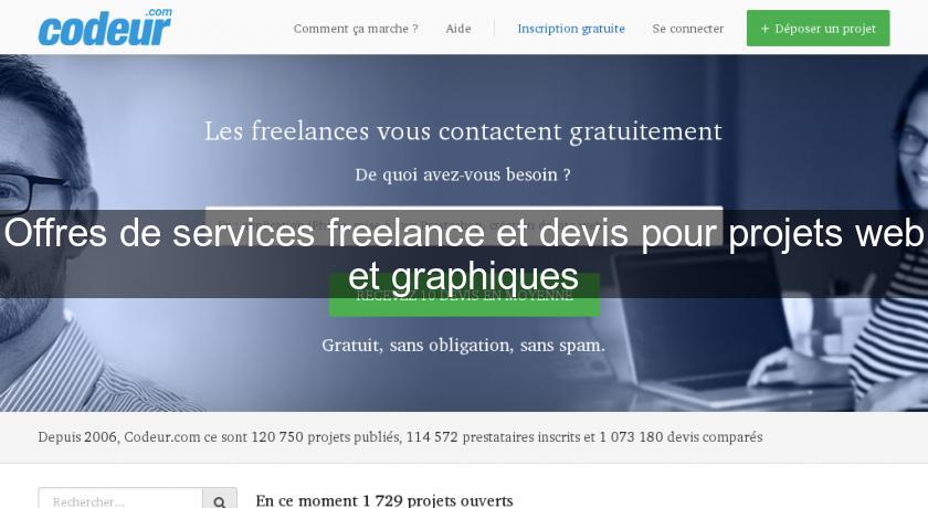 Offres de services freelance et devis pour projets web et graphiques Offres de services freelance et devis pour projets web et graphiques