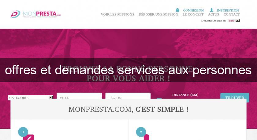 offres et demandes services aux personnes