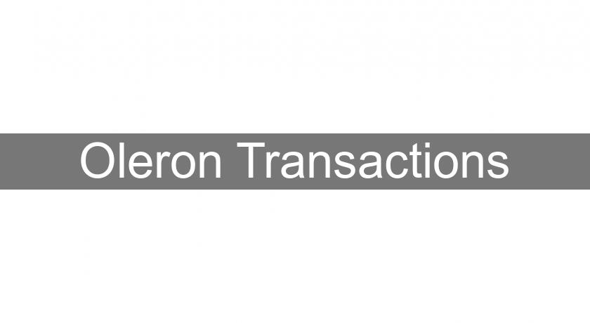 Oleron Transactions Oleron Transactions