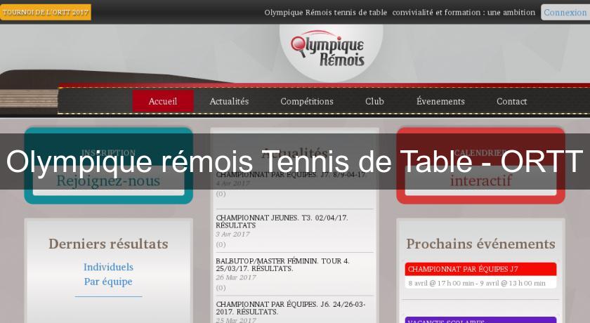 Olympique rémois Tennis de Table - ORTT Olympique rémois Tennis de Table - ORTT