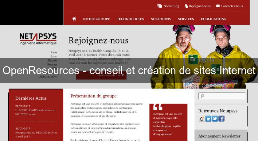 OpenResources - conseil et création de sites Internet OpenResources - conseil et création de sites Internet