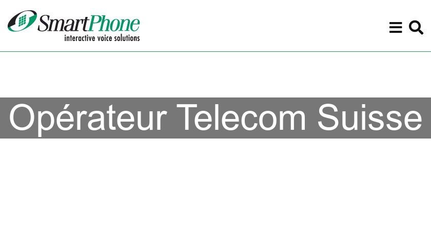 Opérateur Telecom Suisse Opérateur Telecom Suisse