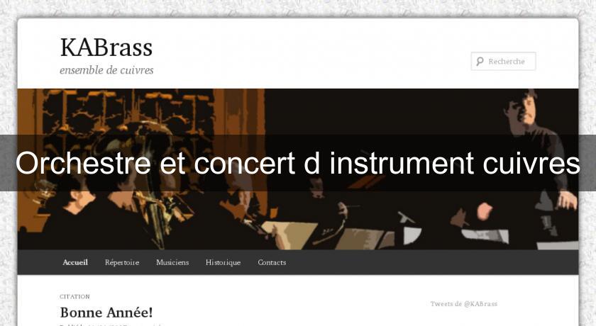 Orchestre et concert d'instrument cuivres Orchestre et concert d'instrument cuivres