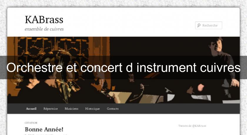 Orchestre et concert d'instrument cuivres