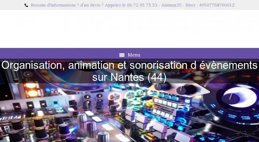 Organisation, animation et sonorisation d'évènements sur Nantes (44)