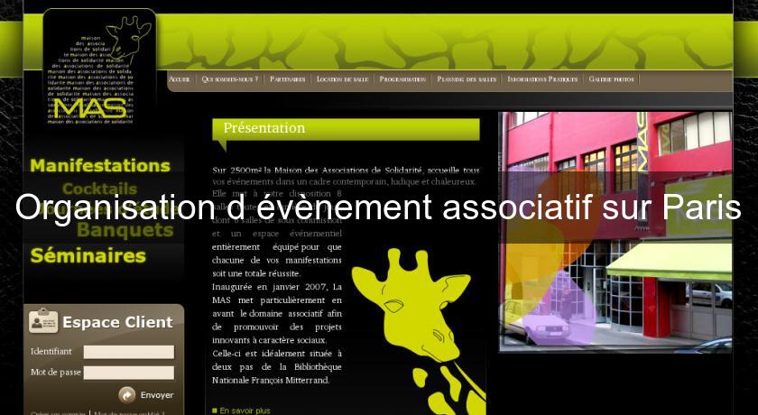 Organisation d'évènement associatif sur Paris Organisation d'évènement associatif sur Paris