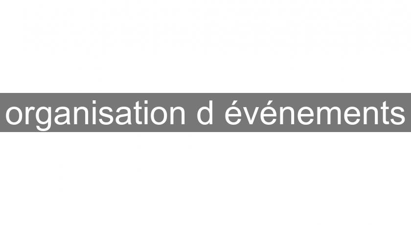 organisation d'événements