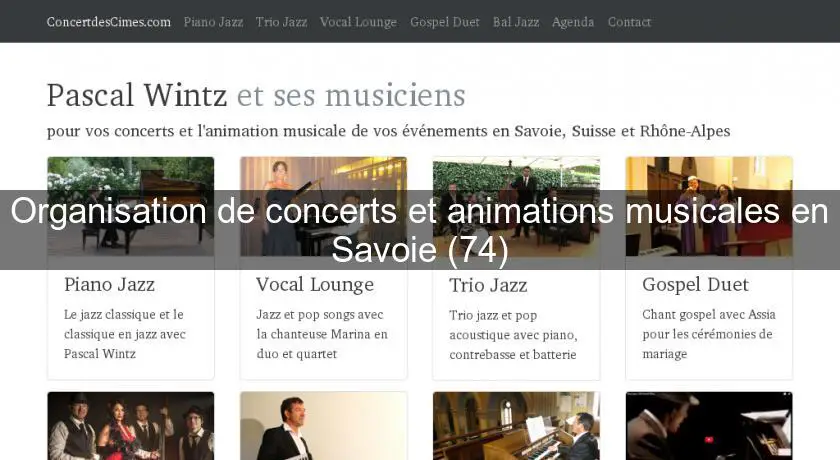 Organisation de concerts et animations musicales en Savoie (74)