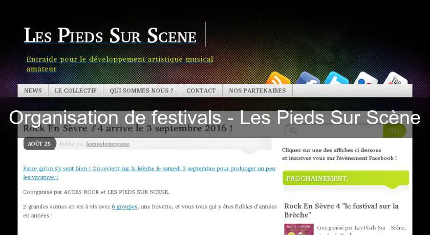 Organisation de festivals - Les Pieds Sur Scène
