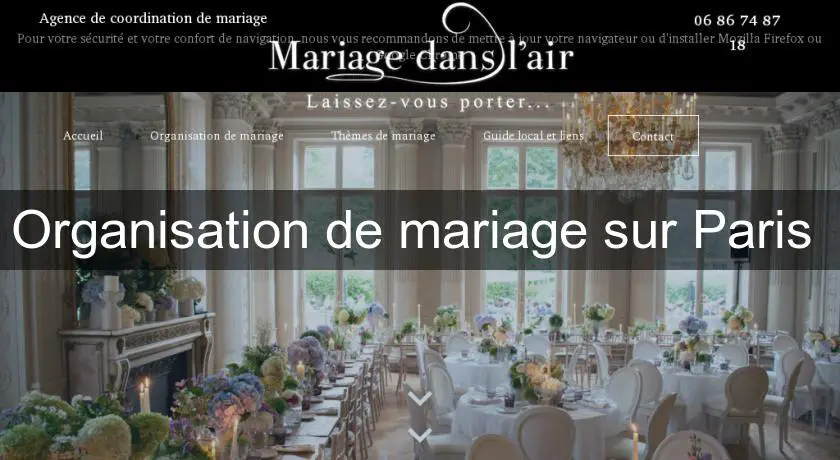 Organisation de mariage sur Paris 