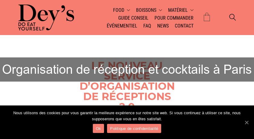 Organisation de réception et cocktails à Paris Organisation de réception et cocktails à Paris