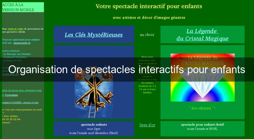 Organisation de spectacles interactifs pour enfants Organisation de spectacles interactifs pour enfants