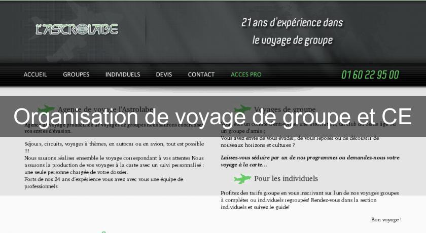 Organisation de voyage de groupe et CE